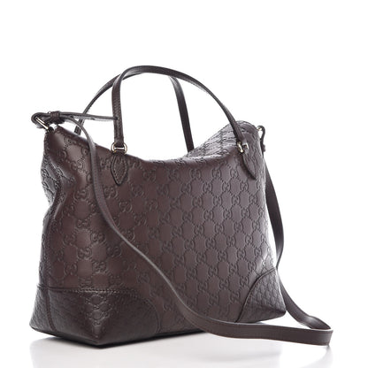 Gucci Guccissima Medium Bree Foldover Tote Chocolate 4 of 8