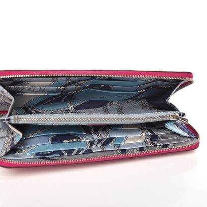 Hermes Epsom Silk'In Wallet Rose Pourpre Bleu Lin 5 of 8