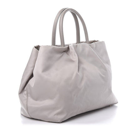 Prada Nylon Tessuto Fiocco Bow Tote Grey 3 of 12