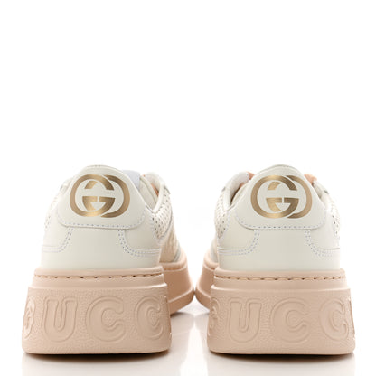 Gucci Calfskin GG Tennis Embossed Womens Platform 55mm Sneakers 35 White 6 of 10