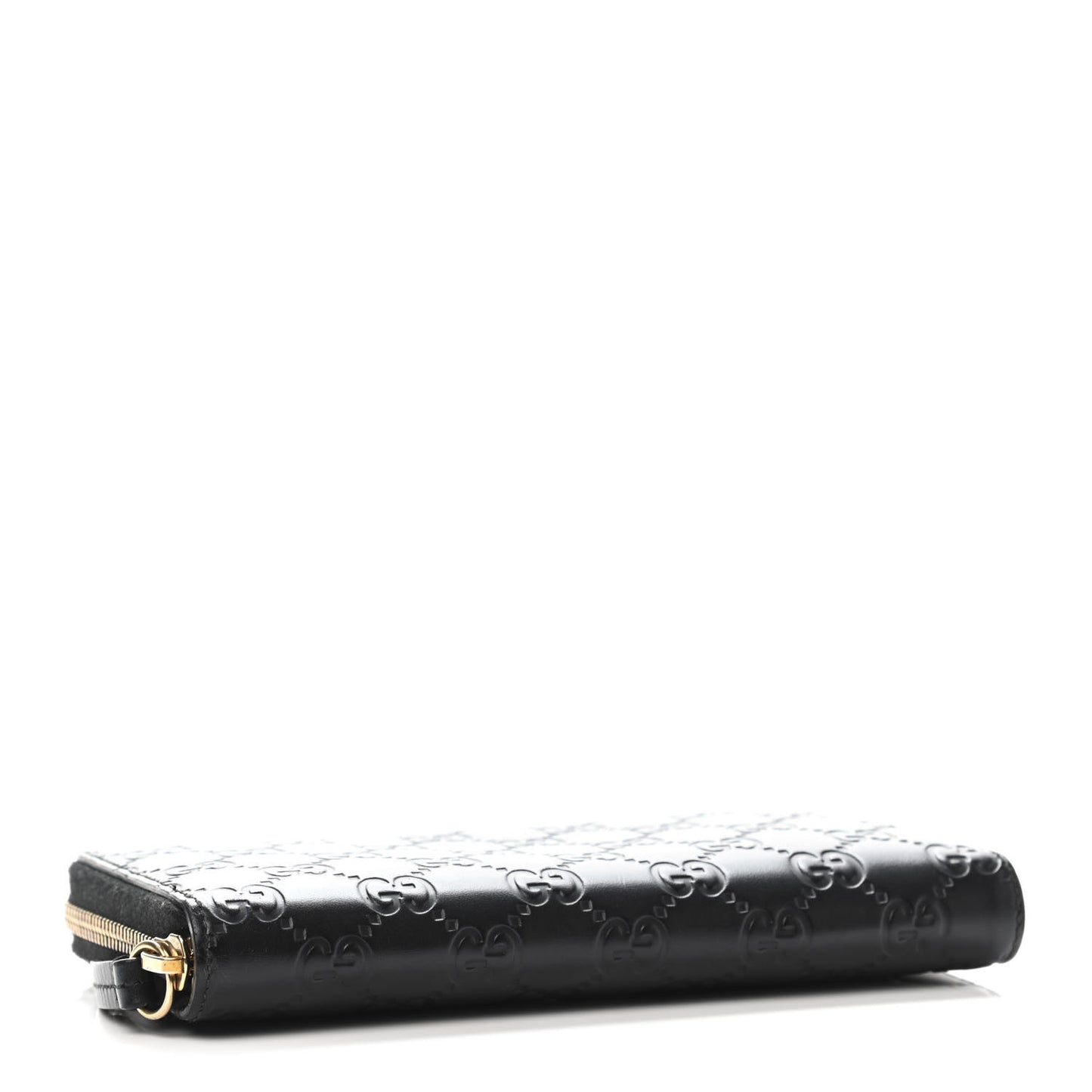 Guccissima Signature Zip Around Wallet Black