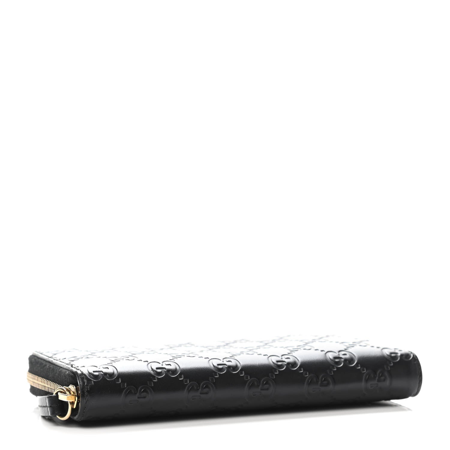 Gucci Guccissima Signature Zip Around Wallet Black 3 of 4