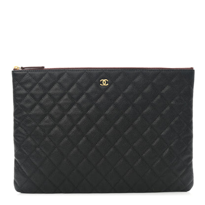 Chanel Caviar Quilted Large Cosmetic Case Black 1 of 7
