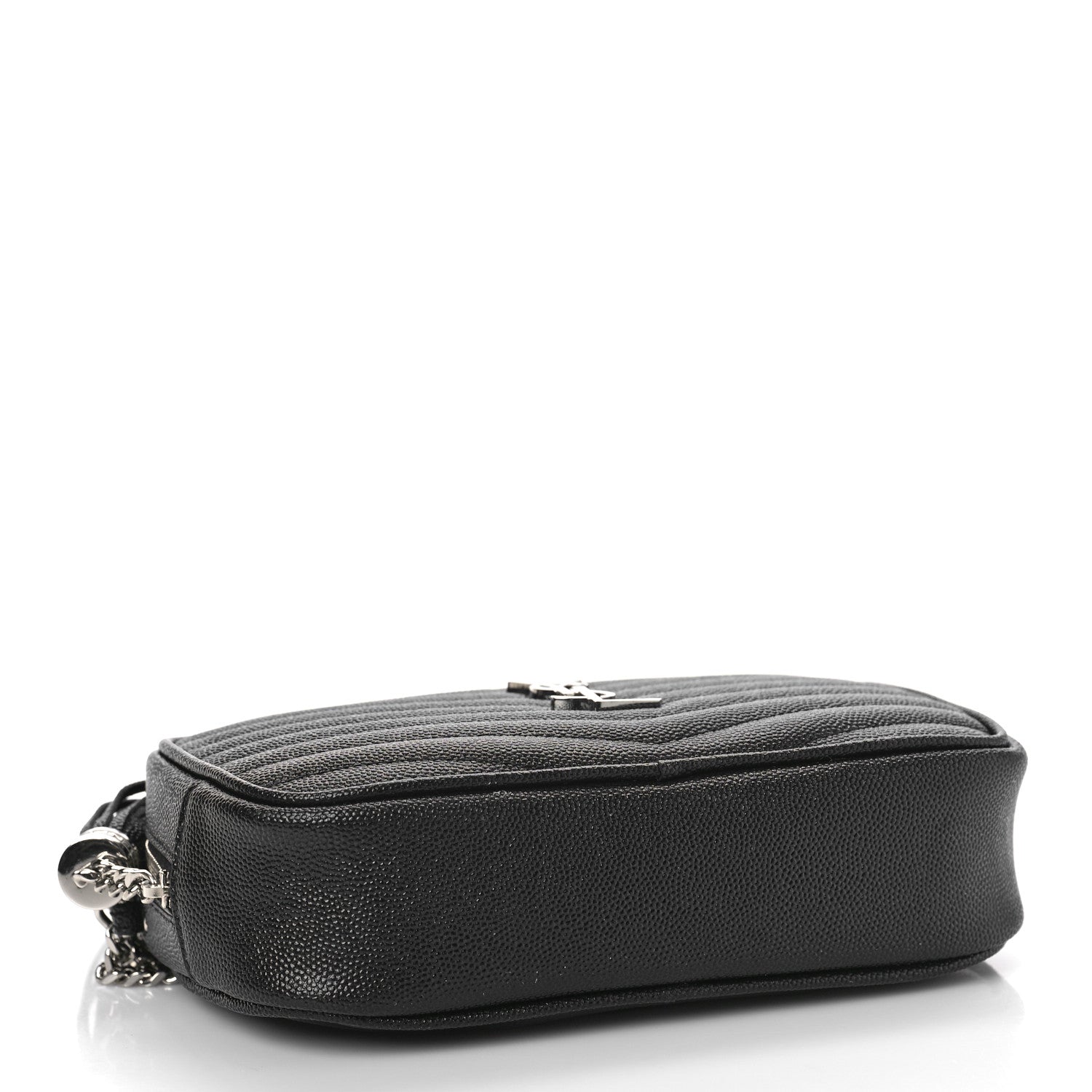 Saint Laurent Grain De Poudre Matelasse Monogram Mini Lou Camera Bag Black 4 of 8