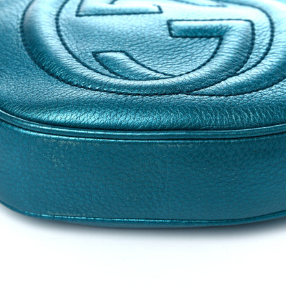 Gucci Metallic Cellarius Calfskin Mini Soho Chain Bag Deep Cobalt 11 of 12