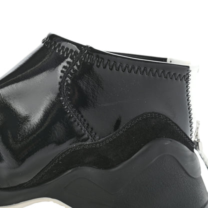 Fendi Vernice High-Tech Womens FFluid Zip Up Sneakers 38.5 Black White 13 of 13