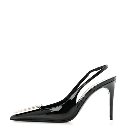 Saint Laurent Vernice Grupy Avenue 95 Slingback Pumps 37 Black 1 of 10