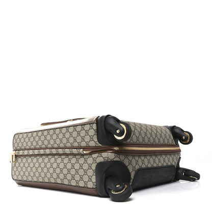 Gucci GG Supreme Monogram Azalea Calfskin Retro Interlocking G Small Savoy Cabin Trolley Beige Ebony Brown Sugar 3 of 9