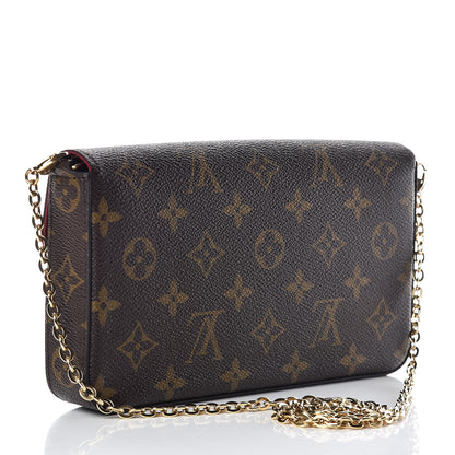 Louis Vuitton Monogram Pochette Felicie Chain Wallet Fuchsia 3 of 11