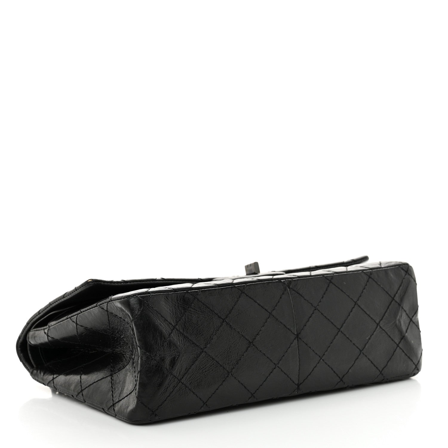Chanel Glazed Aged Calfskin Quilted 2.55 Reissue 226 Flap So Black 4 of 11