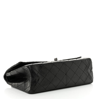 Chanel Glazed Aged Calfskin Quilted 2.55 Reissue 226 Flap So Black 4 of 11