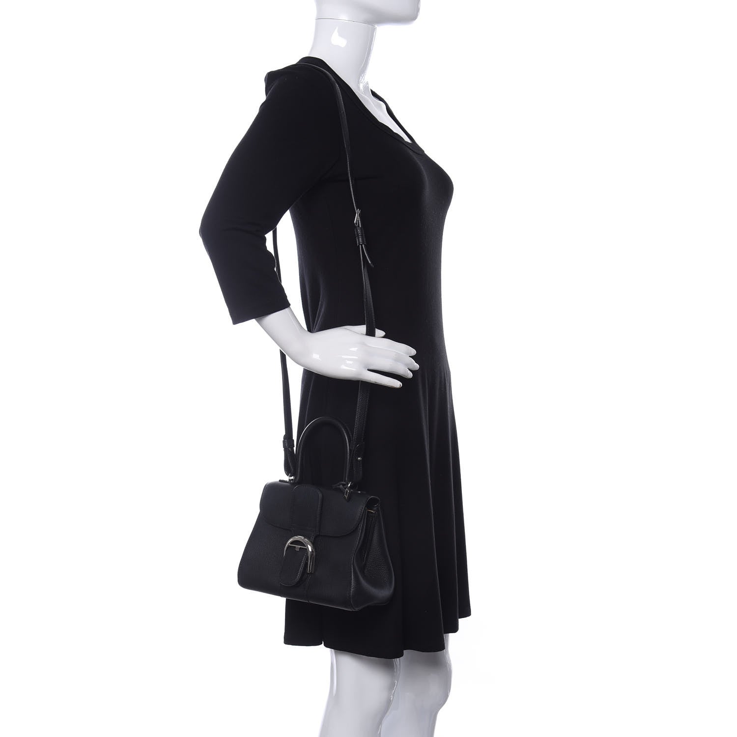 Delvaux Calfskin Mini Brillant Satchel Black 2 of 9