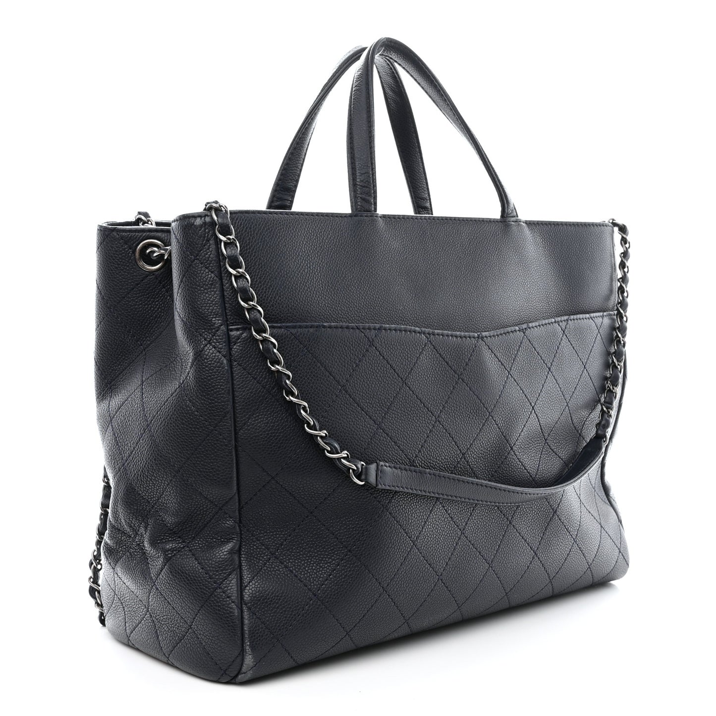Caviar Large Shopping Tote Navy