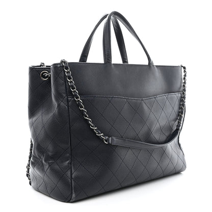 Chanel Caviar Large Shopping Tote Navy 3 of 19