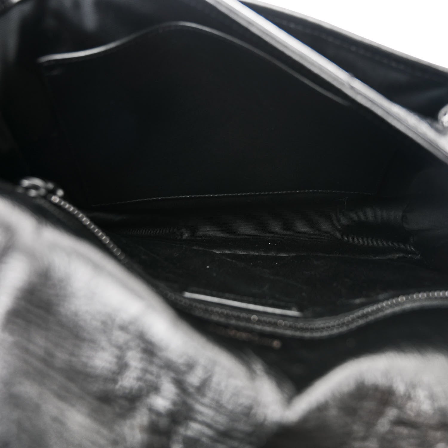 Saint Laurent Crinkled Calfskin Matelasse Monogram Medium Niki Chain Satchel Black 5 of 10