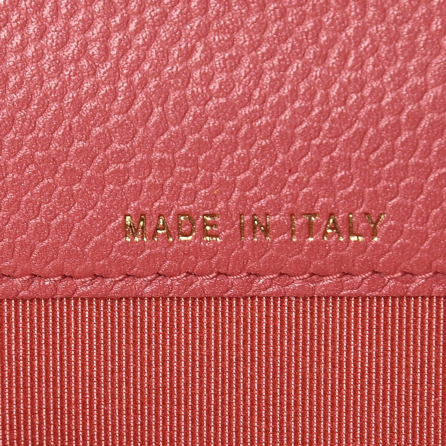 Metallic Caviar Quilted Flap Card Holder Pink
