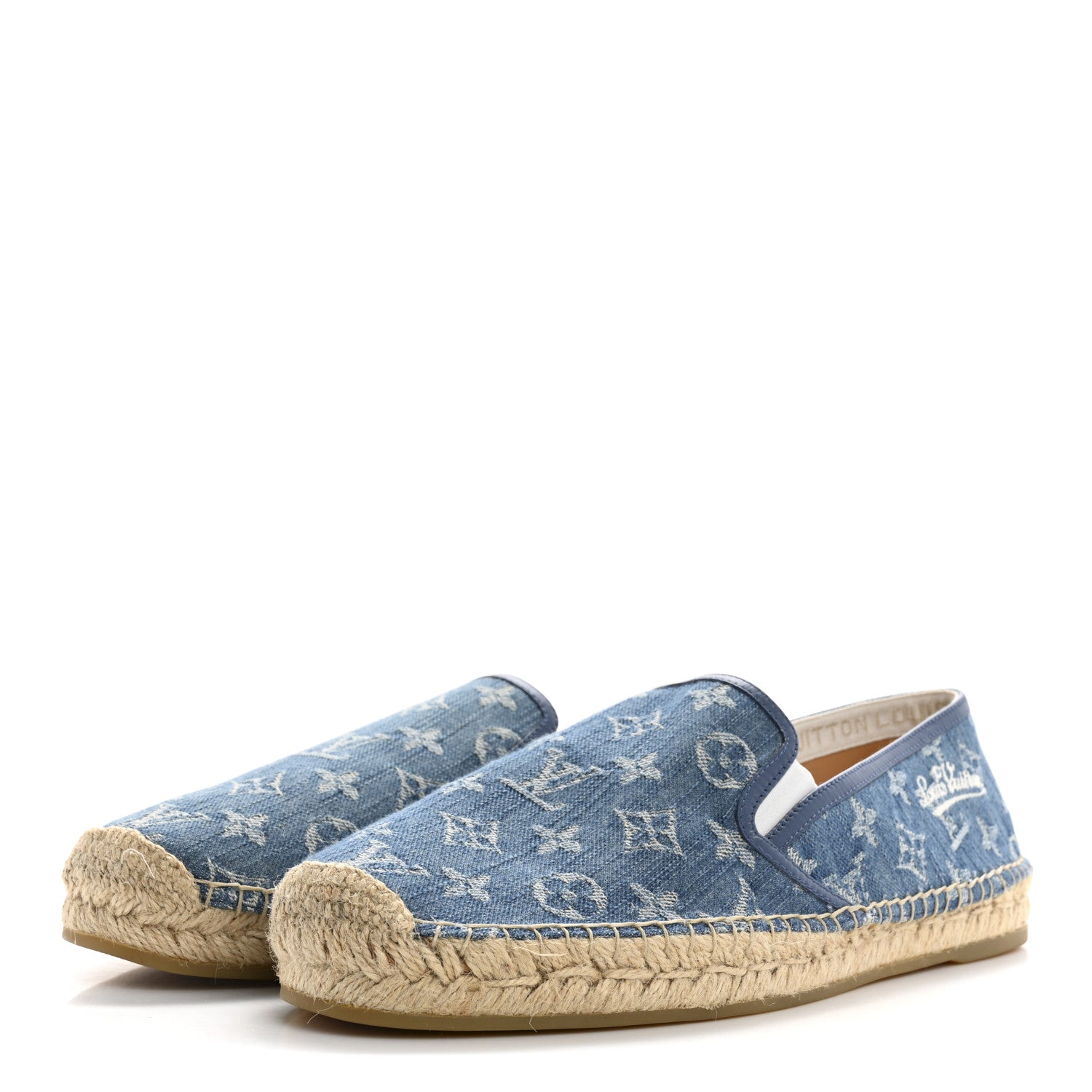 Louis Vuitton Monogram Denim Mens Bidart Espadrilles 9.5 Blue 4 of 11