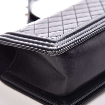 Chanel Lambskin Quilted Medium Boy Flap Dark Navy 14 of 18