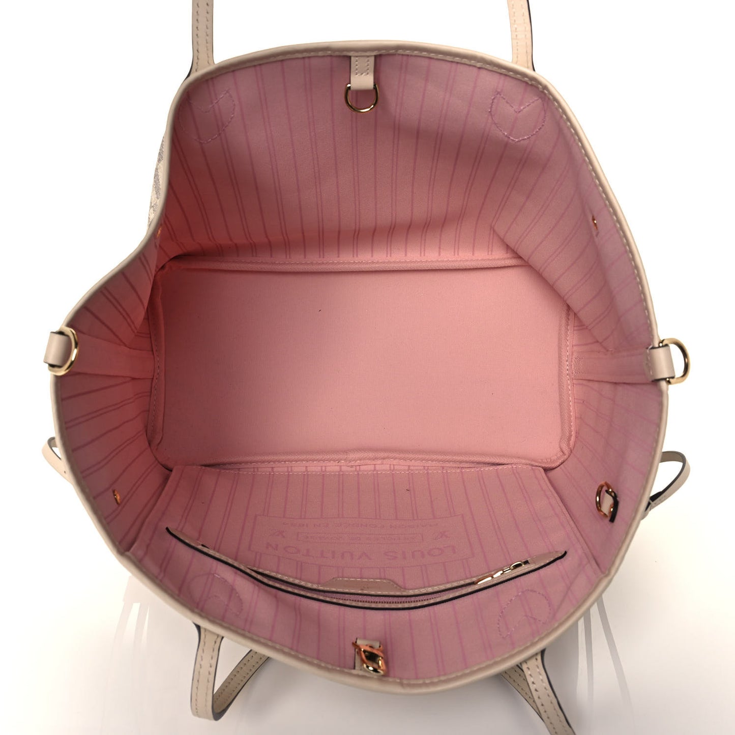 Damier Azur Braided Neverfull MM Pink