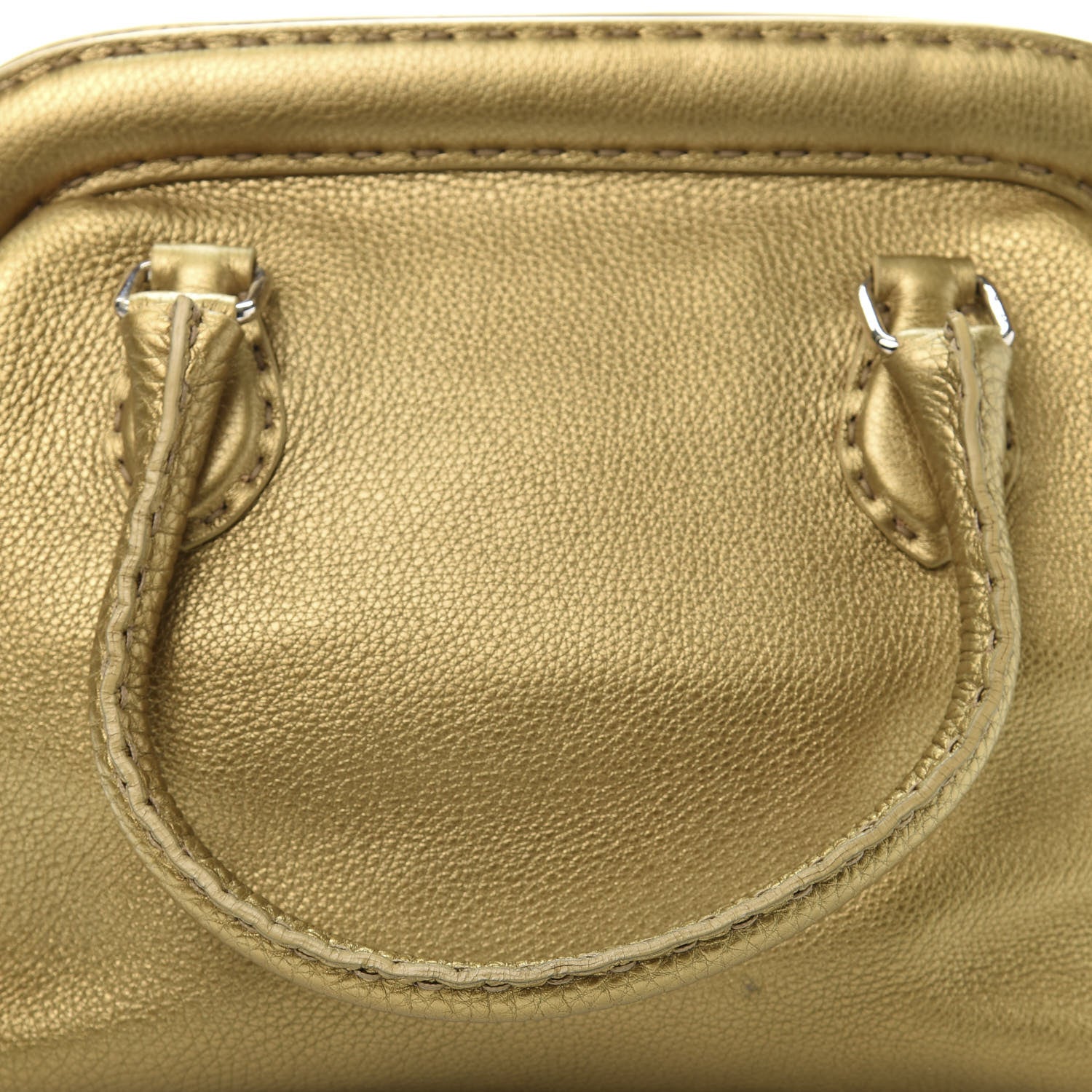 Fendi Cuoio Romano Selleria Adele 1328 Bag Oro Metallizzo 12 of 15