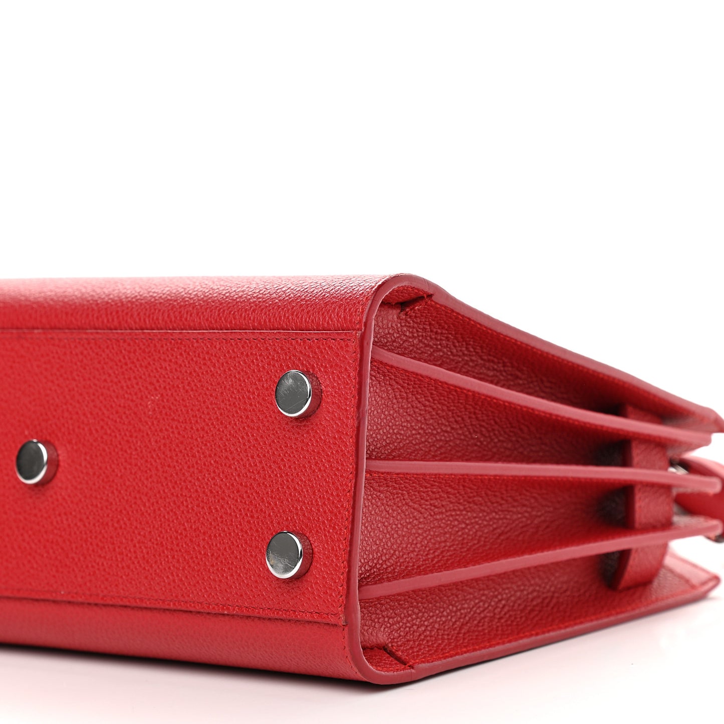 Grained Calfskin Nano Sac De Jour Lipstick Red