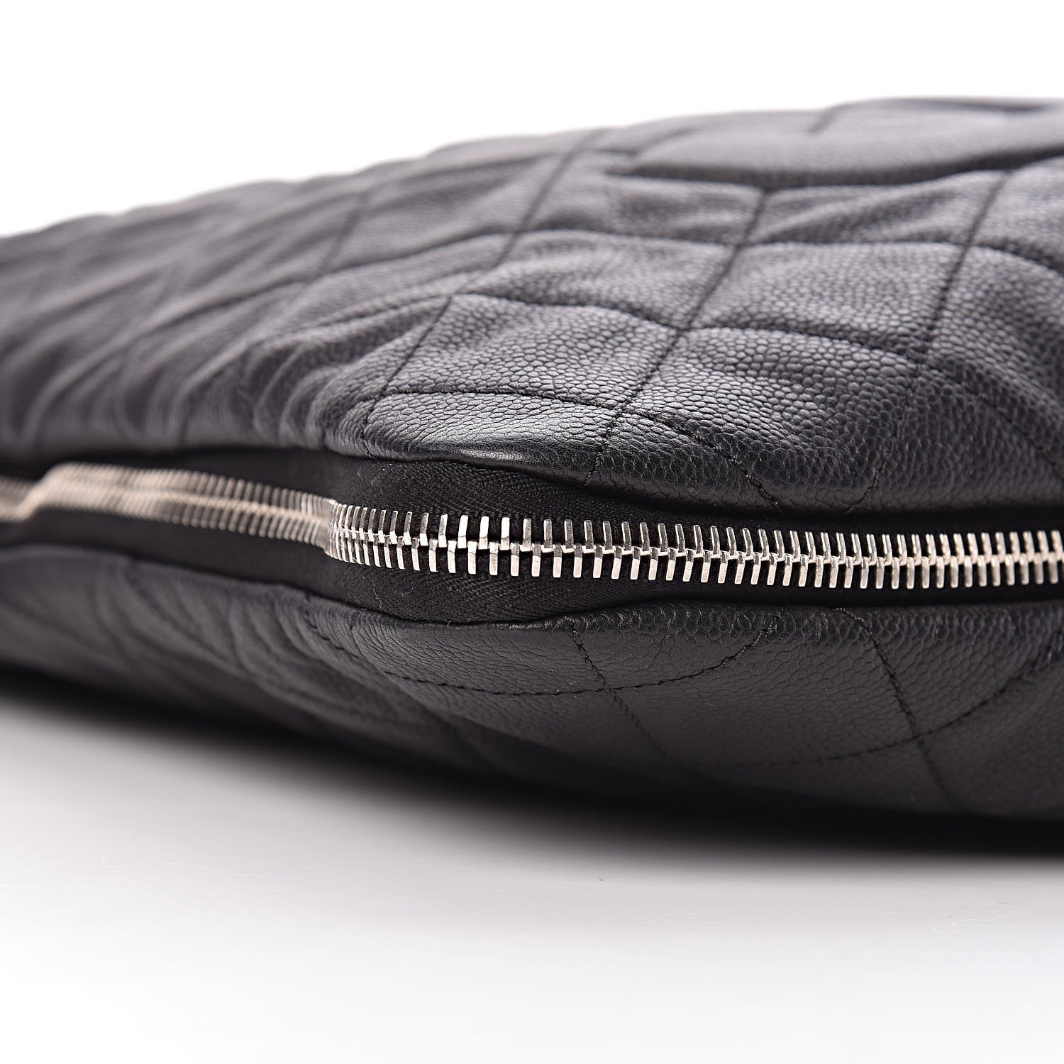Chanel Caviar Quilted Expandable Zip Shoulder Bag Black 8 of 11