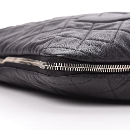 Chanel Caviar Quilted Expandable Zip Shoulder Bag Black 8 of 11