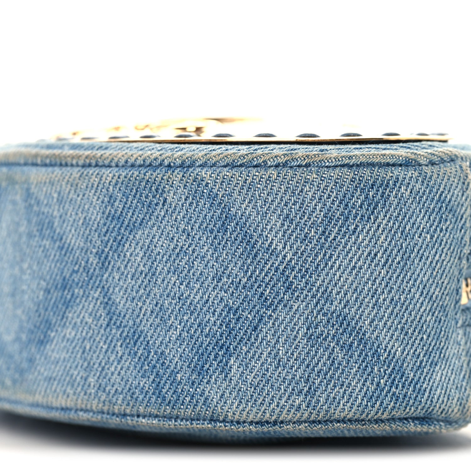 Chanel Denim Printed Chain Clutch Dark Blue 10 of 10