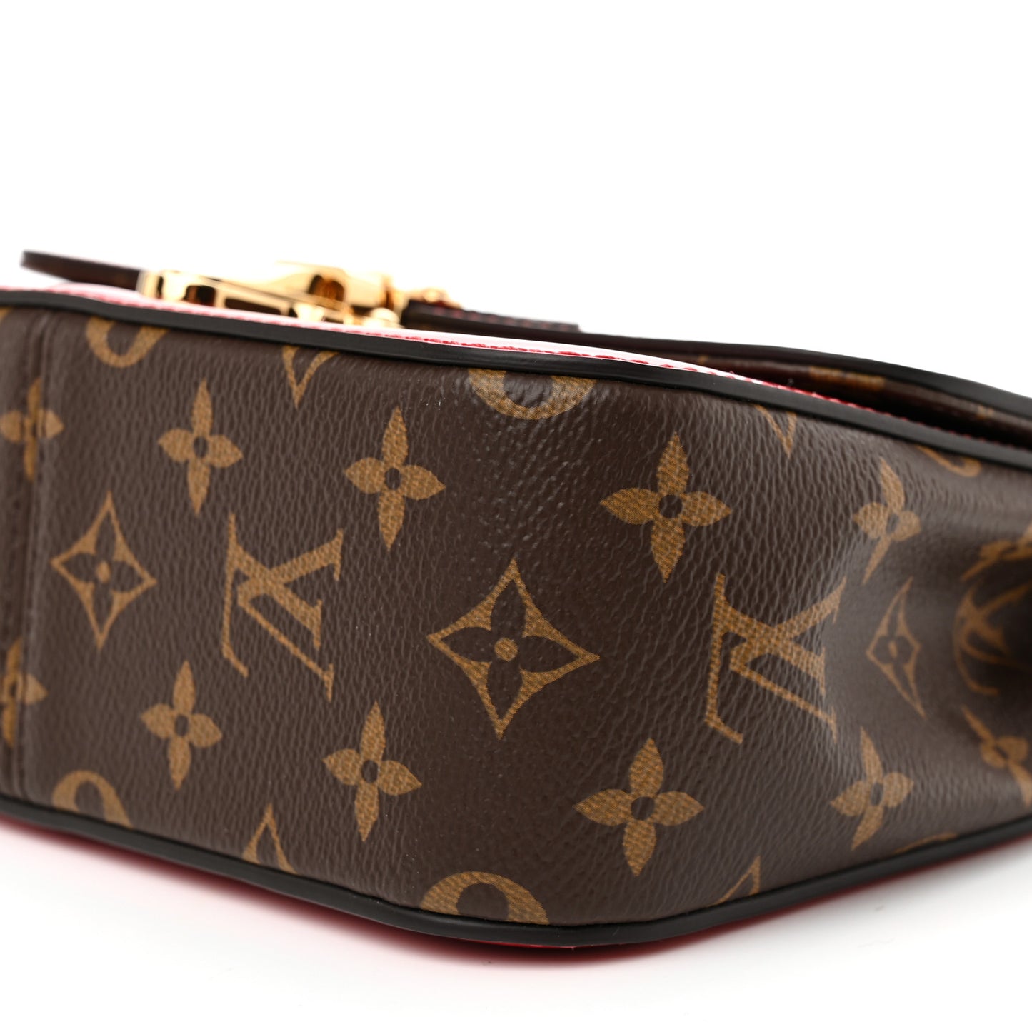 Patent Calfskin Monogram Cherrywood BB Scarlet