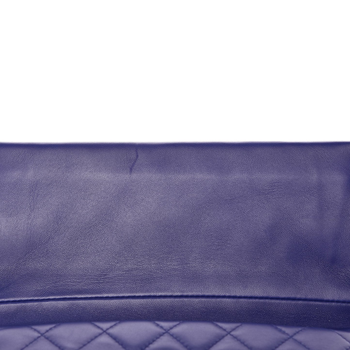 Lambskin Quilted CC Beauty Clutch Blue