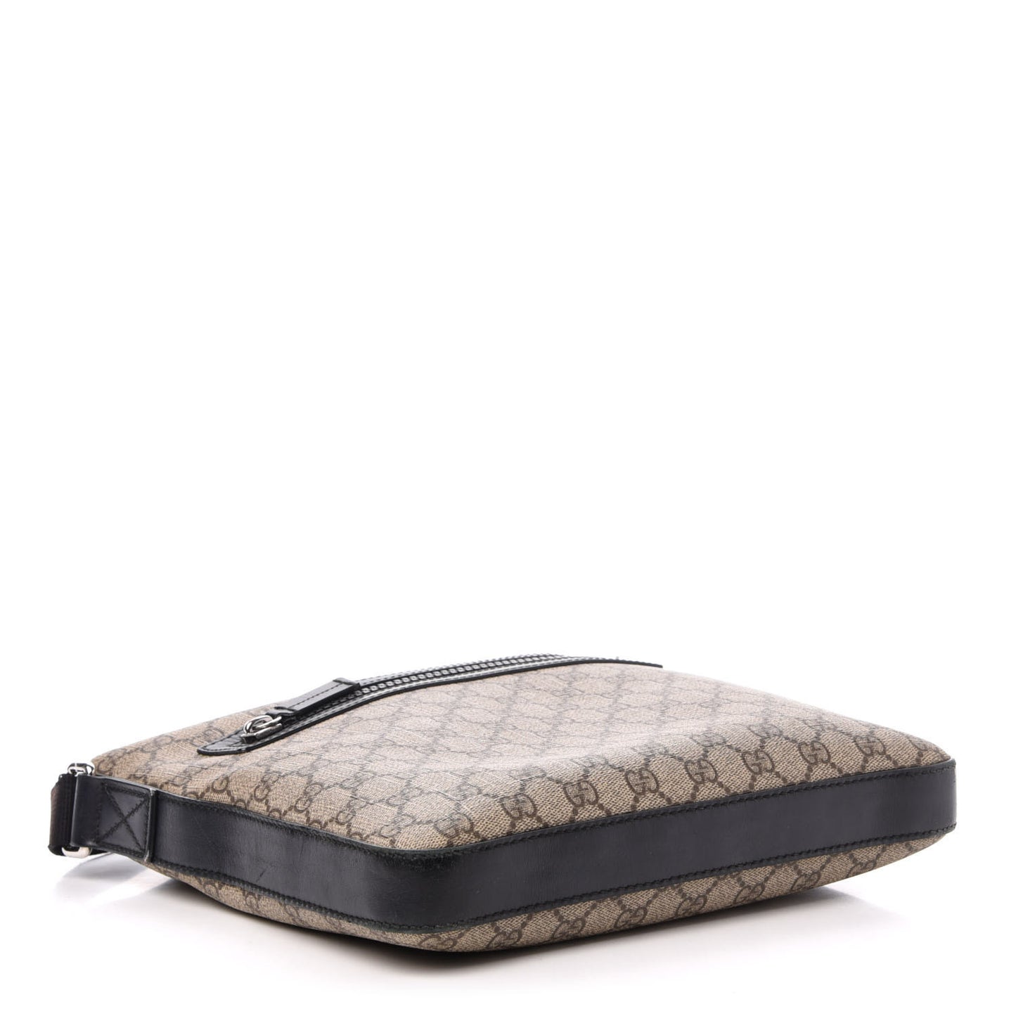GG Supreme Monogram Flat Messenger Bag Black