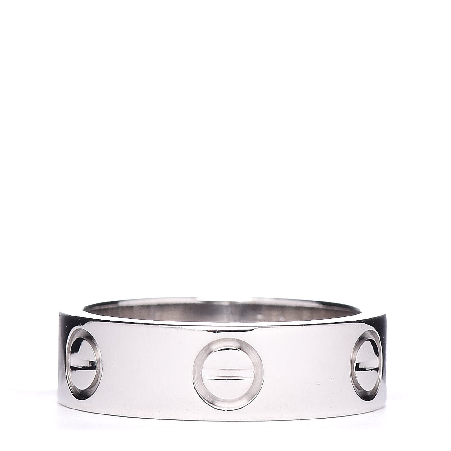 18K White Gold 5.5mm LOVE Ring 50 5.25