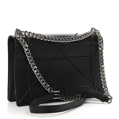 Christian Dior Grained Calfskin Large Diorama Flap Bag Black 3 of 10