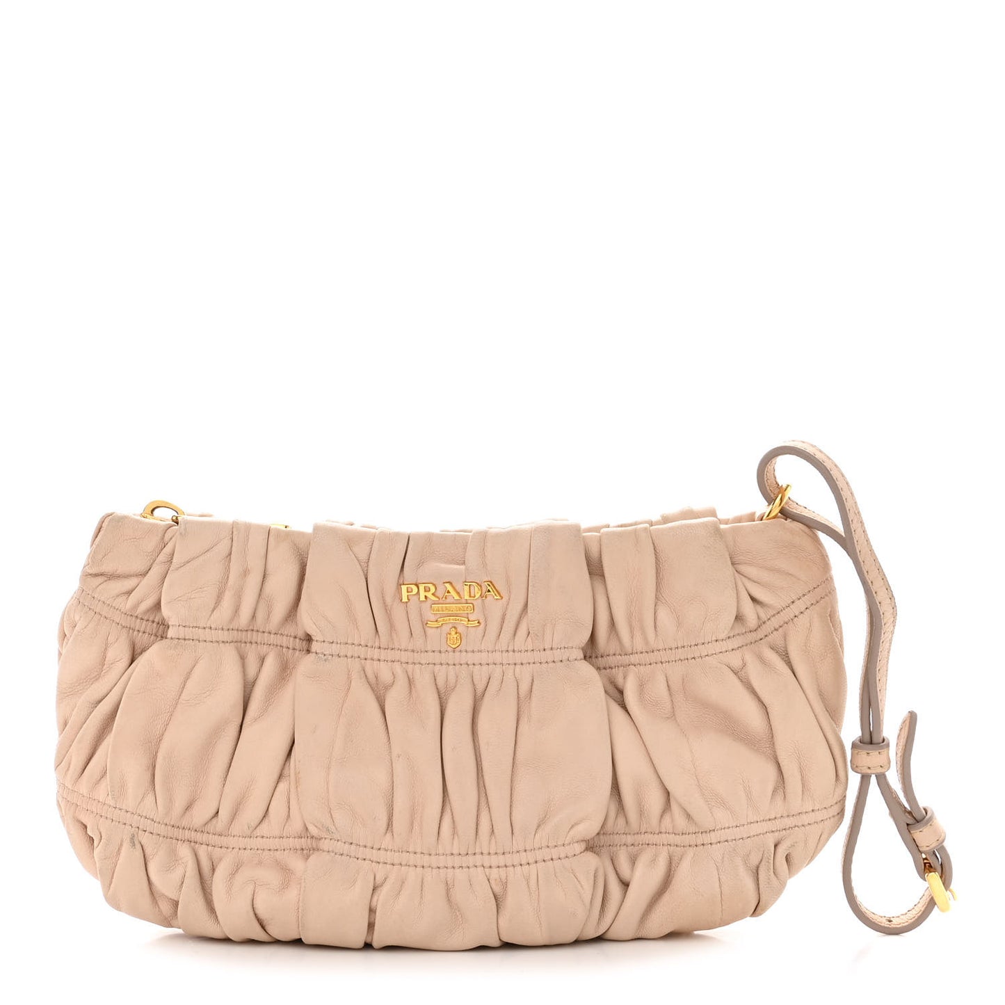 Nappa Gaufre Wristlet Clutch Cipria