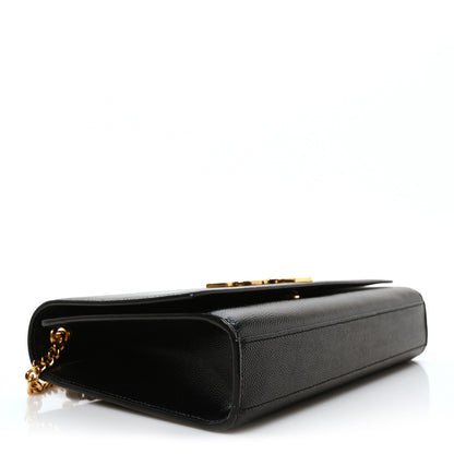 Saint Laurent Grain De Poudre Medium Classic Monogram Kate Satchel Black 4 of 10