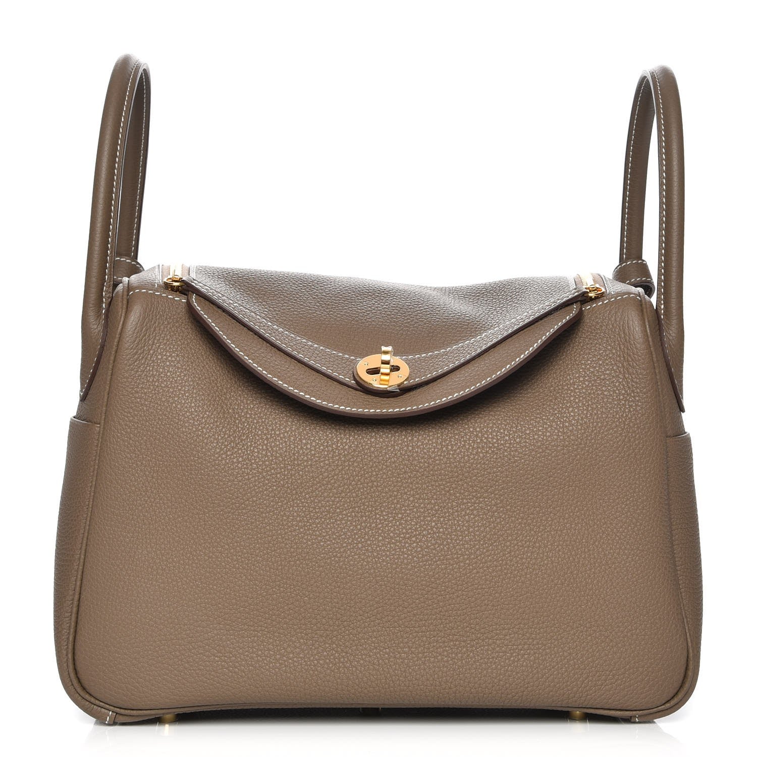 Hermes Taurillon Clemence Lindy 30 Etoupe 1 of 8