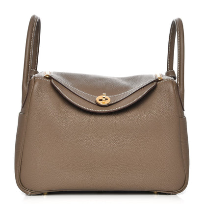 Hermes Taurillon Clemence Lindy 30 Etoupe 1 of 8