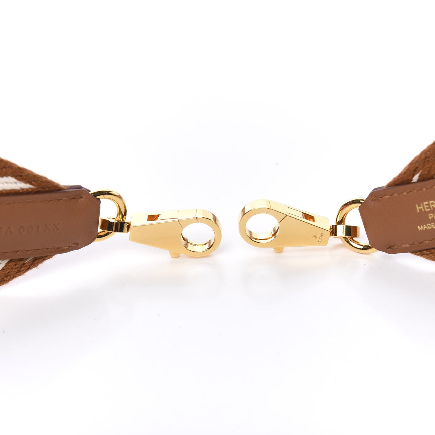 Toile Swift 50mm Sangle ZigZag Shoulder Strap Gold White