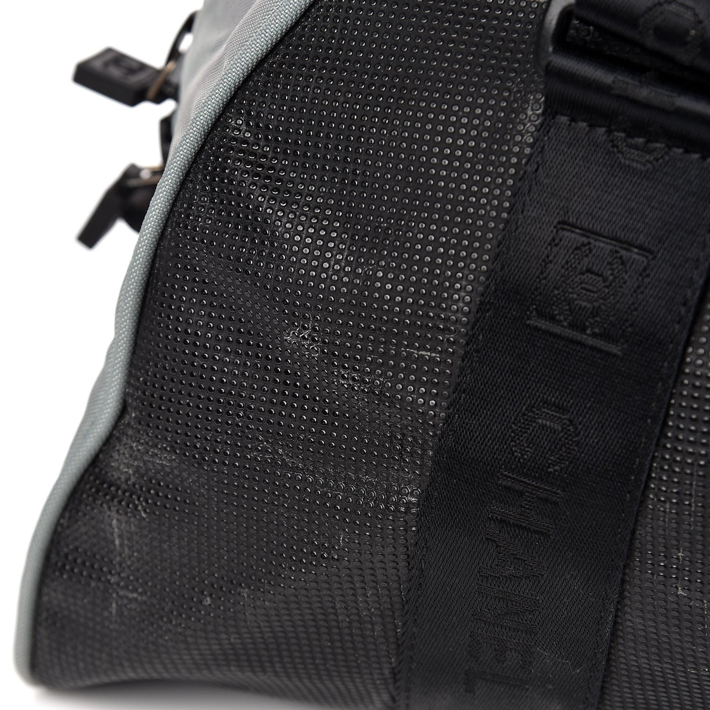 Nylon Sport Logo Duffel Black Blue