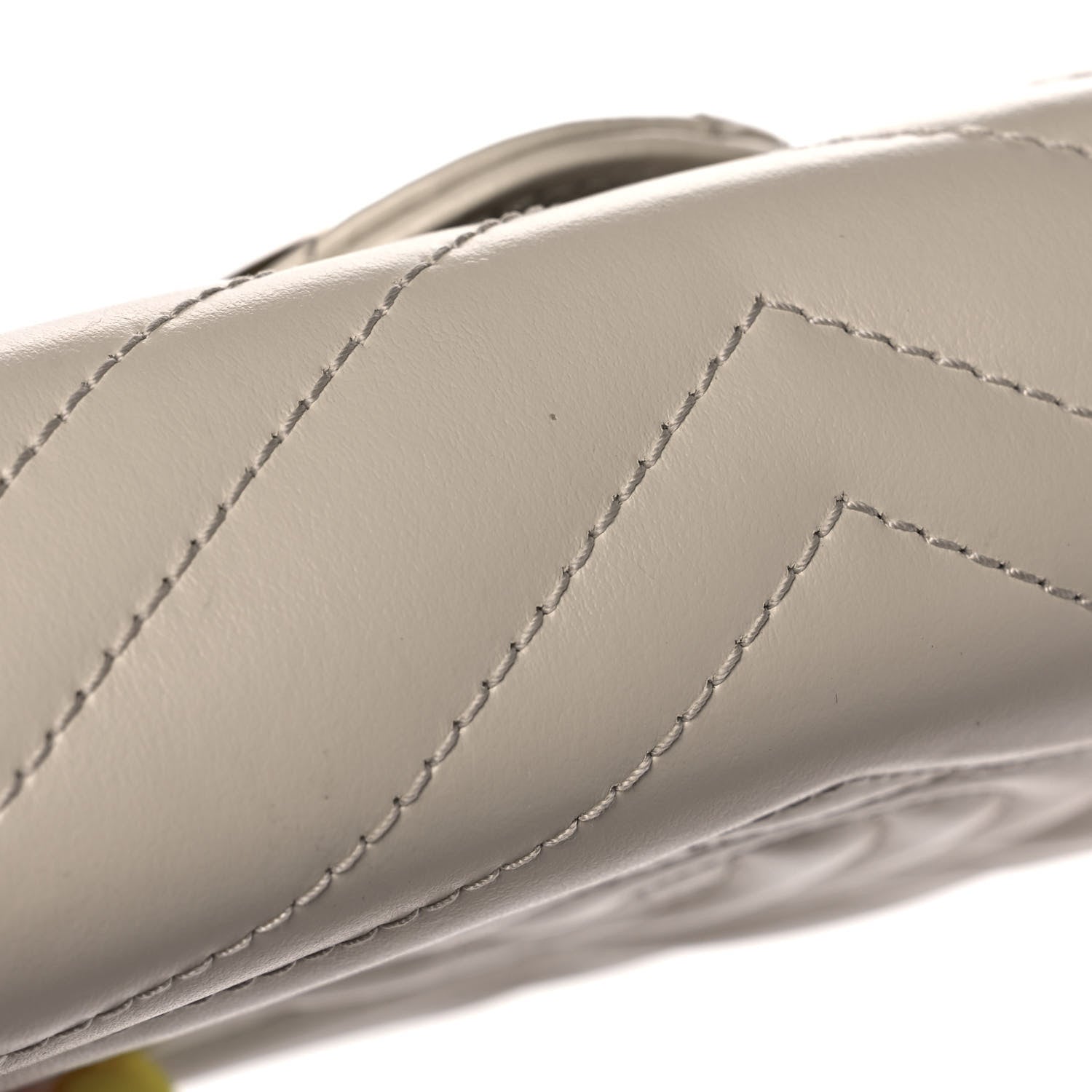 Gucci Calfskin Matelasse GG Marmont Chain Wallet Mystic White 11 of 13