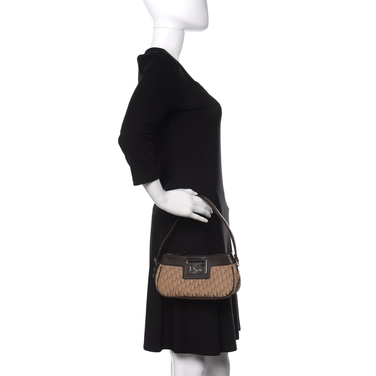 Monogram Shoulder Bag Brown Beige
