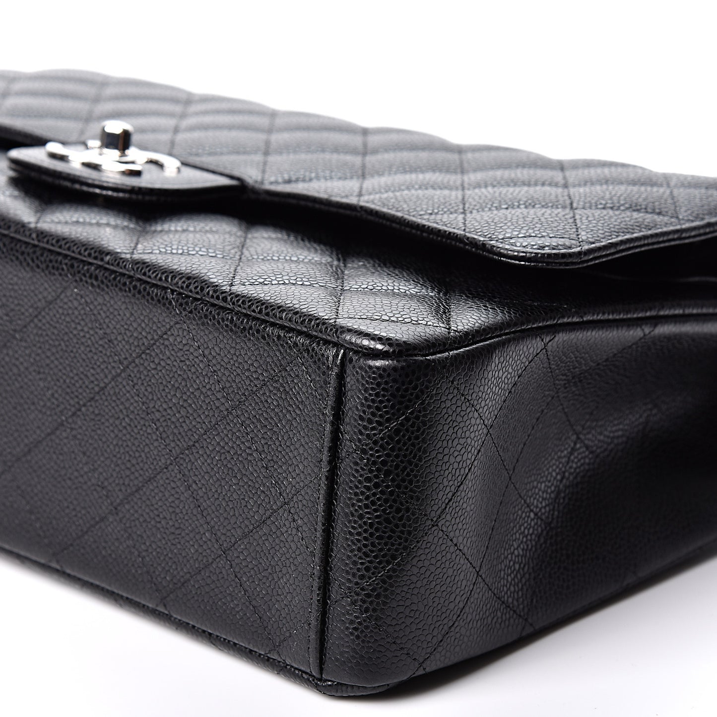 Caviar Quilted Maxi Double Flap Black