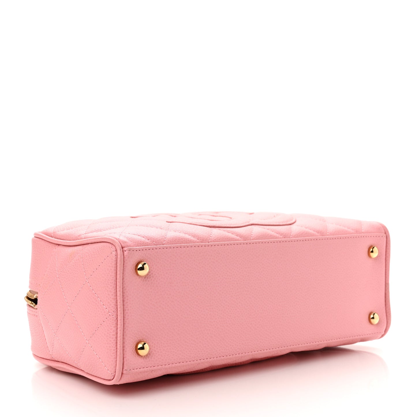 Caviar Quilted Small Bowler Pink
