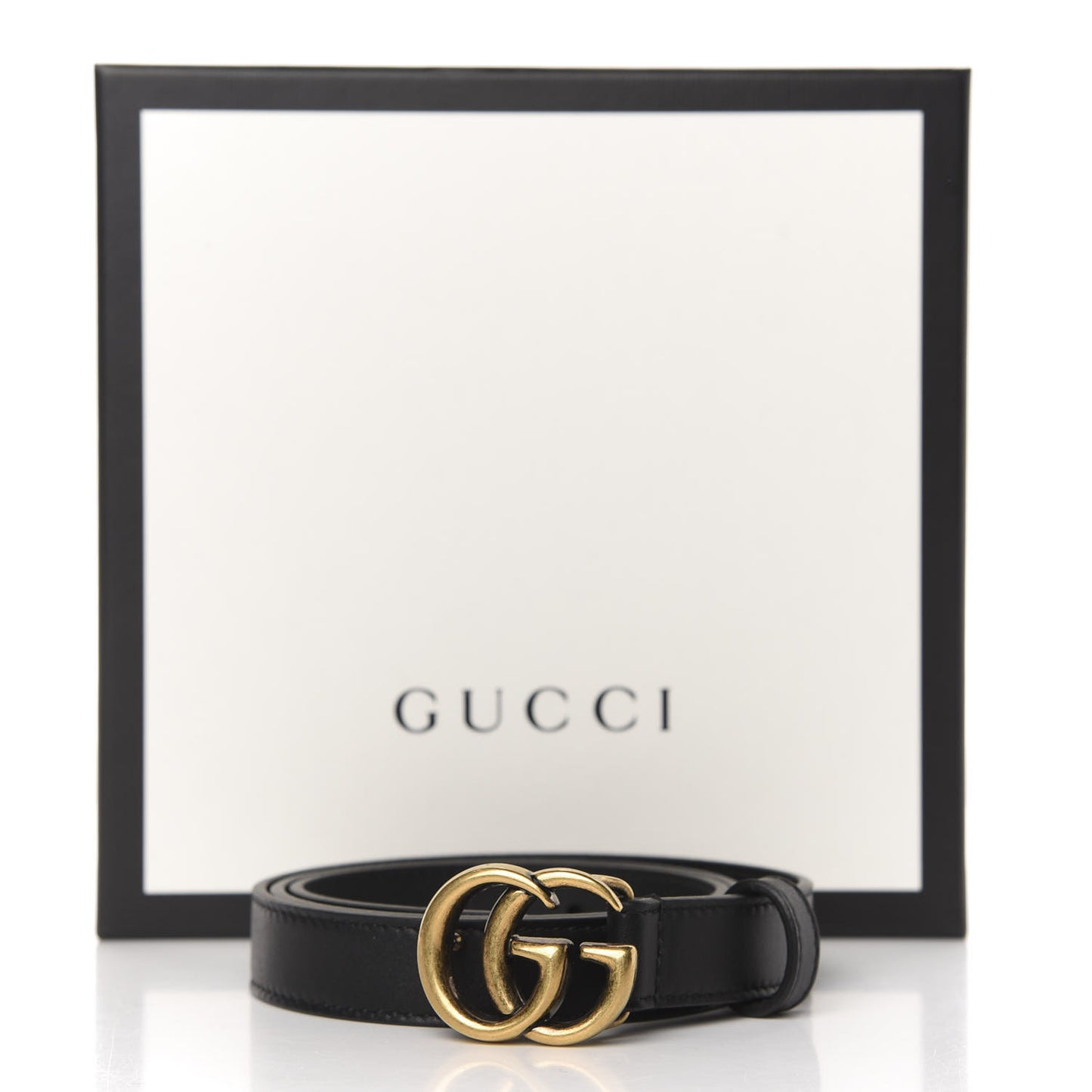 Calfskin Double G 20mm Belt 75 30 Black