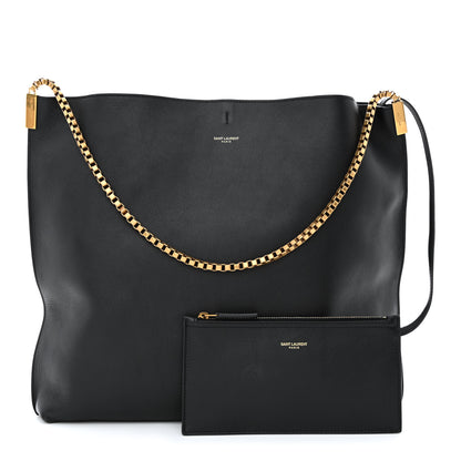 Saint Laurent Calfskin Medium Suzanne Hobo Black 1 of 12