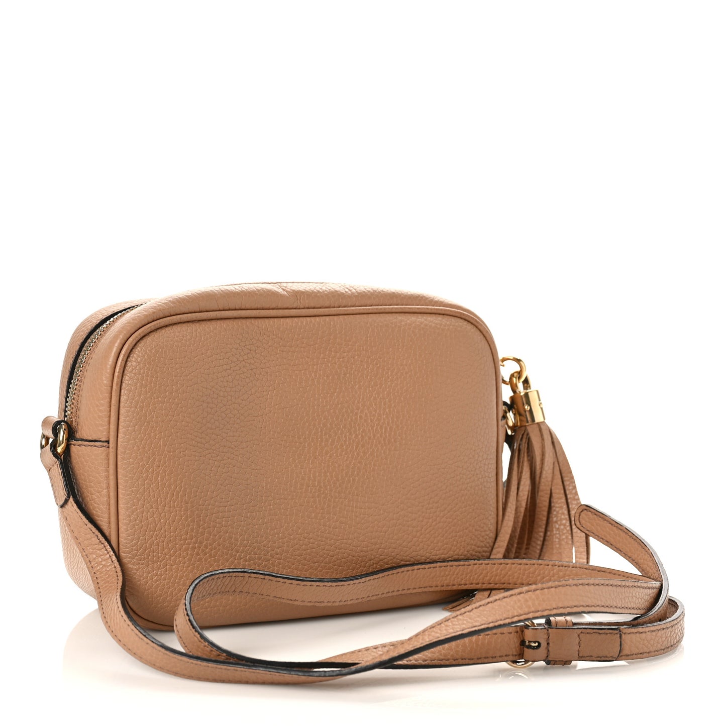 Pebbled Calfskin Small Soho Disco Bag Camelia