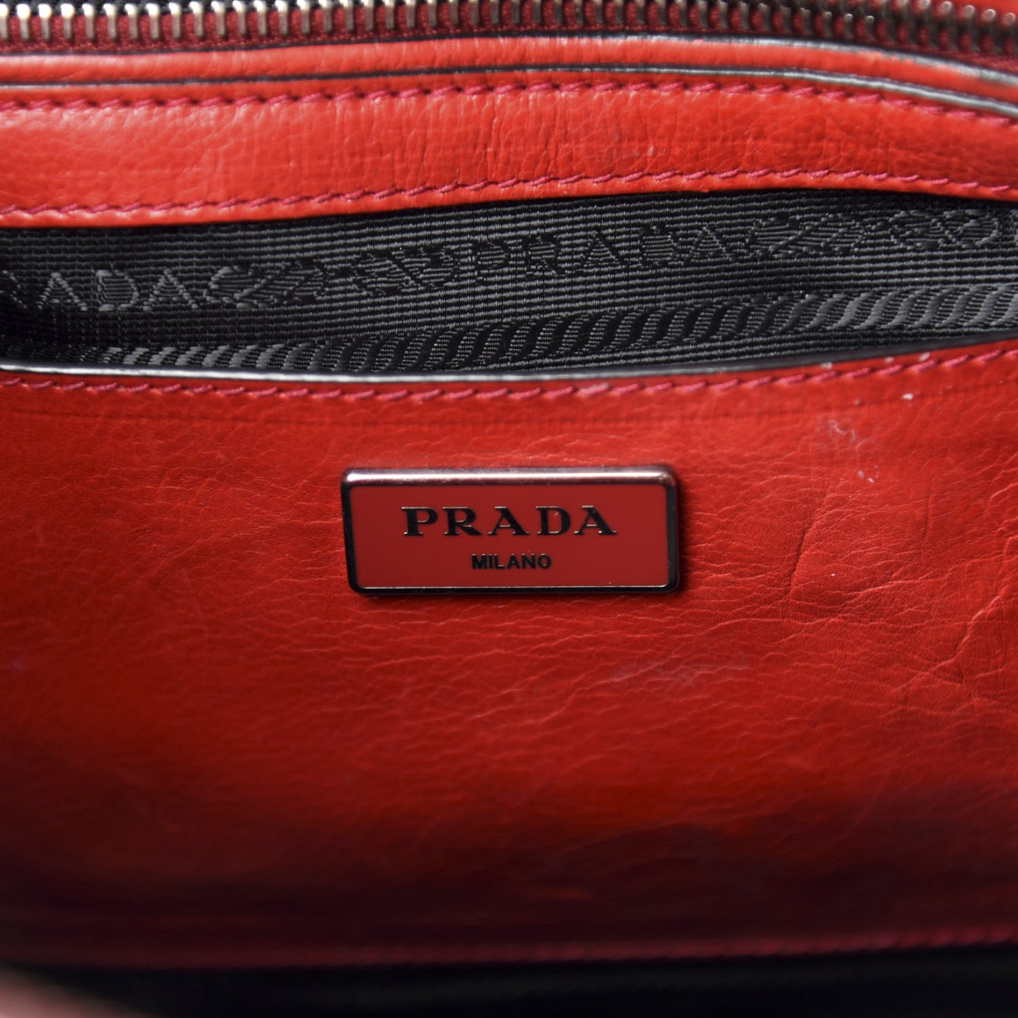 Glace Calf Twin Pocket Tote Fuoco