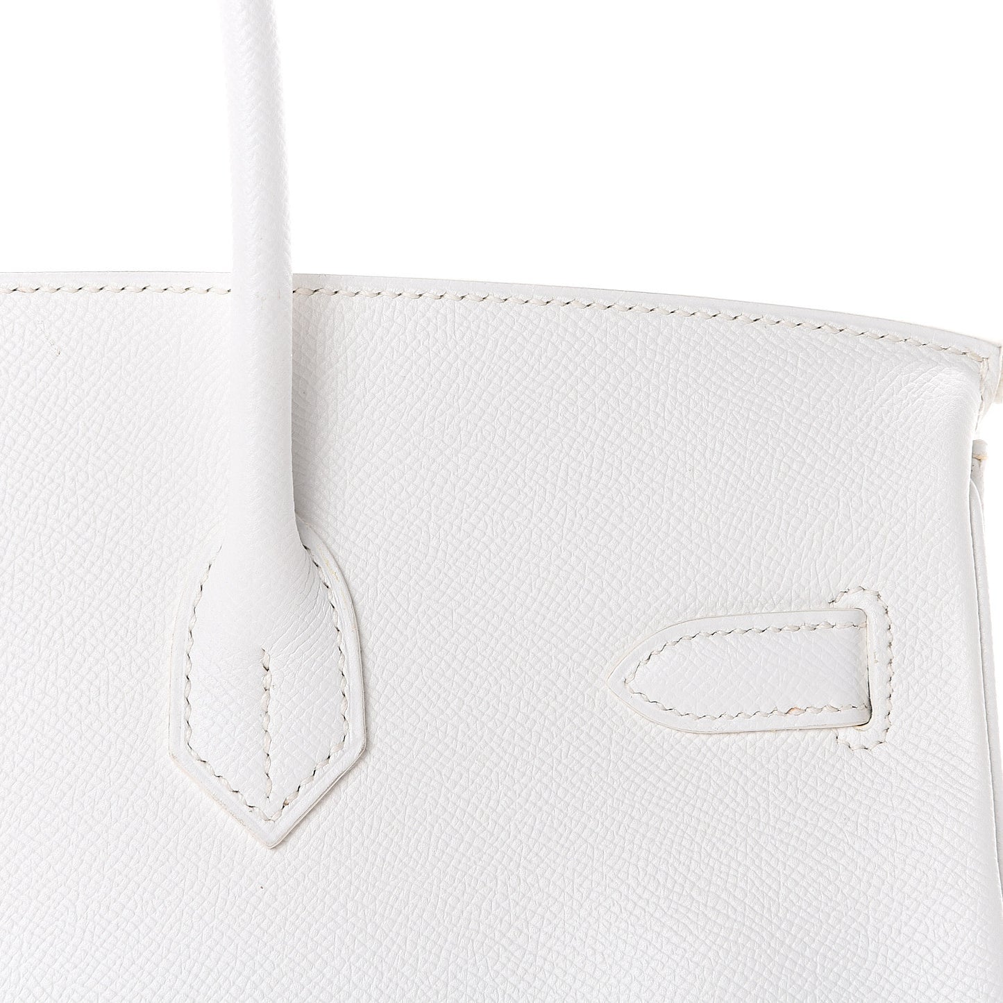 Epsom Birkin 35 White White