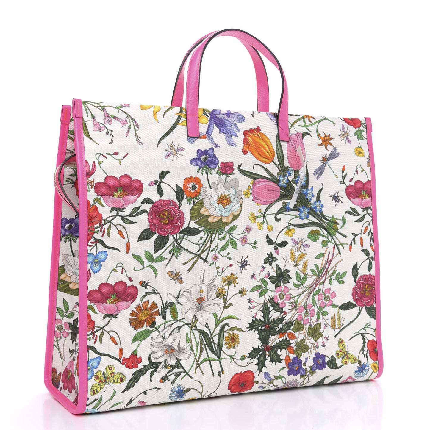 Canvas Large Flora Tote Pink Multicolor Fuchsia