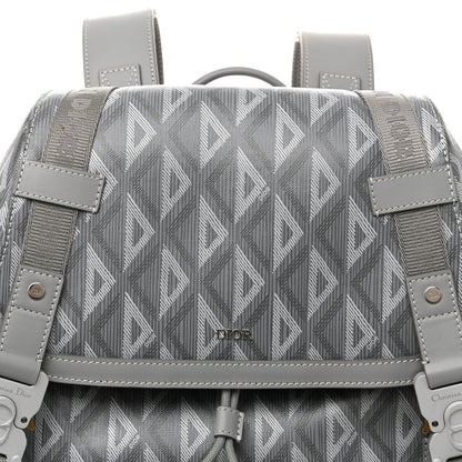 Christian Dior Coated Canvas CD Diamond Large Hit The Road Backpack Gray 8 of 12